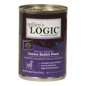 Natures Logic Canned Rabbit Dog Food 12/13.2 oz Case natures logic, natures logic, canned, rabbit, wet, dog food, dog